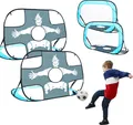 Produktbild: 2er Set: Fussballtor mit Torwand für Kinder - 125x80 Pop-Up Fußballtor Faltbar