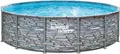 Produktbild: Summer Waves Elite Frame Pool Aufstellpool rund Komplettset Steinoptik Ø 427x107 cm