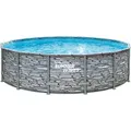 Produktbild: Summer Waves Aufstellpool Elite Frame Steinoptik Grau Ø 427 cm x 107 cm