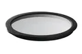 Produktbild: RÖSLE Frischhaltedeckel aus Glas, Glasdeckel mit Silikonrand zum Verschließen von Schüsseln und Töpfen, spülmaschinengeeignet, 16 cm Durchmesser, Transparent/Schwarz