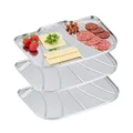 Produktbild: Servierplatte Buffetplatte 3er Set Aufschnittplatte Abtropffläche Dessertplatte