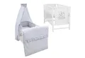 Produktbild: Baby-Delux Komplettbett Babybett Mia Komplettset Royal Rüsche, 10-tlg., Kinderbett 60x120 cm weiß, Bettset verschiedene Designs