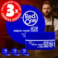 Produktbild: 3x RedOne Matte Hair Wax Blue 150 ml – Starker Halt