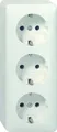 Produktbild: Gira Dreifach Steckdose Aufputz Reinwei� 078913