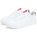 Produktbild: Tommy Hilfiger BASKET CORE LITE LTH Sneaker Freizeitschuh, Halbschuh, Schnürschuh mit Logo an der Schuhzuge weiß 45 EU