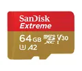 Produktbild: Sandisk microSDXC Extreme Speicherkarte (64 GB, Video Speed Class 30 (V30)/UHS Speed Class 3 (U3)