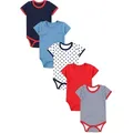 Produktbild: TupTam Kurzarmbody TupTam Jungen Baby Body Kurzarm in Unifarben - 5er Pack blau|bunt|rot 92