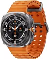 Produktbild: Samsung Galaxy Watch Ultra 47 mm Titangehäuse titanium gray am Marine Band orang