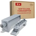 Produktbild: LouMaxx Softclose Türdämpfer Schrank 8er Set - Türdämpfer Küche zum Softclose Nachrüsten - Schranktür Dämpfer in Grau - Türdämpfer gegen knallende Türen - Soft Close Nachrüstung