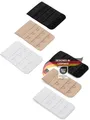 Produktbild: Herzmutter BH-Verlängerung - OekoTex 100 - BH-Extension im Set - Beige-Schwarz-Weiß - 2er/3er-Haken - BH-Verlängerer - Gewichtszunahme-Schwangerschaft-Stillzeit - 9000 (2er/3er-Haken|6er-Pack)