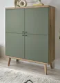 Produktbild: Furn.Design Highboard Juna (Kommode in Evoke Eiche mit Salbeigrün, 107 x 134 cm, 8 Fächer), skandinavisches Design