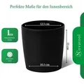 Produktbild: Novaliv Stilvolle Kräuterstation 3er Set mit Holzunterlage - Kräutertopf für jede Fensterbank, Für frische Küchenkräuter, Kräutergarten für di