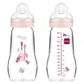 Produktbild: MAM Babyflasche aus Glas Feel Good matt, rosa, von Geburt an