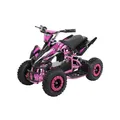 Produktbild: Actionbikes Motors Kinderquad Racer 1000, Pocket-Quad mit 1000 Watt Elektromotor, 3 Batterien, Stoßdämpfer, bis 24 km/h (Schwarz/Pink)