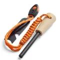 Produktbild: Feuerstahl mit Holz Griff, Feuerstein Outdoor Survival Werkzeug Set, Ewiges S...