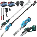 Produktbild: Akku Kettensäge Teleskop Astsäge Hochentaster Akku Heckenschere 4in1 Mit 2xAkkus