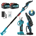 Produktbild: 21V 4IN1 Akku Kettensäge Teleskop Hochentaster Gartenschere Mit Akkus Für Makita