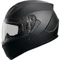 Produktbild: Integralhelm RALLOX 67 Motorradhelm Helm Größe M Rollerhelm Sturzhelm matt schwarz Visier klar - Schwarz