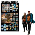Produktbild: Magnettafel Schwarz 85x50cm Unsere Reisen