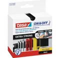 Produktbild: tesa Tesa ON&OFF Extra Strong Klettband 1m, 50mm, schwarz. Elektro-Kabel, Extra starkes Klettband für Haushalt und Büro