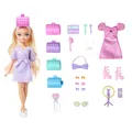 Produktbild: Barbie Dream Besties GET Ready with Malibu-Modepuppe mit Überraschungs-Accessoires und mehr als 15 Looks, JGG38