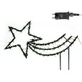 Produktbild: Sternschnuppe 60 x 115 cm mit Erdspieß 350 LED warmweiß Weihnachtsstern mit Timer-Funktion Gartenstecker Wanddeko