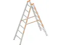 Produktbild: Layher Sprossen-Stehleiter, beidseitig begehbar, 2 x 7 Sprossen