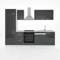 Produktbild: Vicco - Küchenzeile Optima, Anthrazit Hochglanz/weiß, 270 Cm Ohne Arbeitsplatte