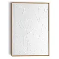 Produktbild: REINDERS Relief Wandbild, Flowers, Wohnzimmer, Poster, Wanddeko, Room Decor, MDF, Weiß, 70x50cm