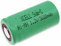 Produktbild: XCELL NiMH-Sub-C-Zelle-Akku 1,2V-/3600mAh, 43,5x23 mm