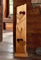 Produktbild: Holz Deko Säule Willkommen 80 cm hoch, 2 Rost Herzen, Schild Stele Eingangsdeko
