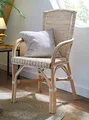 Produktbild: Dekoleidenschaft Rattan-Stuhl, Natur lackiert, Komfort Sitzhöhe 49cm, Korbstuhl, Seniorenstuhl
