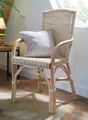 Produktbild: Rattanstuhl, natur lackiert, Senioren Stuhl, Sitzhöhe 49 cm, Korb Rattan Sessel
