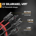 Produktbild: ABSINA 2x 1 Meter Solarkabel 4mm2 - PV Kabel, Solarleitung, PV Leitung