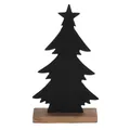 Produktbild: Deko Baum Tischdeko Weihnachten Holz Natur Metall Schwarz 27x15cm