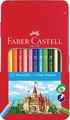 Produktbild: Faber-Castell 115801 FABER-CASTELL Hexagonal-Buntstifte CASTLE, 12er Metalletui