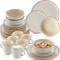 Produktbild: Sänger Kombiservice, Creme, Stein, 24-teilig, Rund, 50x30x80 cm, kratzfest, Essen & Trinken, Geschirr, Geschirr-Sets, Kombiservice