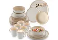 Produktbild: SÄNGER Tafelservice Rio Geschirrset (24-tlg), 6 Personen, Steingut, Handmade, Creme Beige, Erweiterbar, VALUE COLLECTION