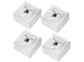 Produktbild: deleyCON deleyCON 4x CAT6a Netzwerkdose 1x RJ45 Port Geschirmt Aufputz Netzwerk-Adapter