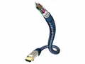 Produktbild: Inakustik Premium II High Speed HDMI Kabel mit Ethernet Blau/Silber 10,0m