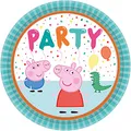 Produktbild: amscan 9906329-66 – Offiziell lizenzierte Peppa Pig Party-Pappteller, 8 Stück, mehrfarbig