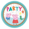 Produktbild: TELLER PARTYTELLER PEPPA PIG RUND PAPPTELLER  8 TELLER 23 CM NEU OVP