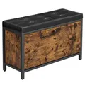 Produktbild: Vasagle Schuhbank Industrie-Design 30 cm x 80 cm x 51 cm Braun-Schwarz