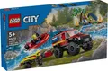 Produktbild: LEGO® LEGO® City 60412 Feuerwehrgeländewagen mit Rettungsboot Konstruktionsspielsteine