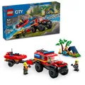 Produktbild: LEGO® City 60412 Feuerwehrgeländewagen mit Rettungsboot