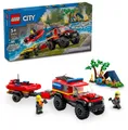 Produktbild: LEGO® City 60412 Feuerwehrgeländewagen mit Rettungsboot | NEU & OVP
