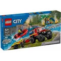 Produktbild: LEGO 60412 Feuerwehrgeländewagen mit Rettungsboot