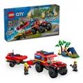 Produktbild: LEGO® City 60412 Feuerwehrgeländewagen mit Rettungsboot Bau- und Spielset