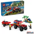 Produktbild: LEGO City 60412 Feuerwehrgeländewagen mit Rettungsboot 60412