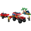 Produktbild: LEGO® 60412 City Feuerwehr – Geländewagen mit Rettungsboot (301 Teile)